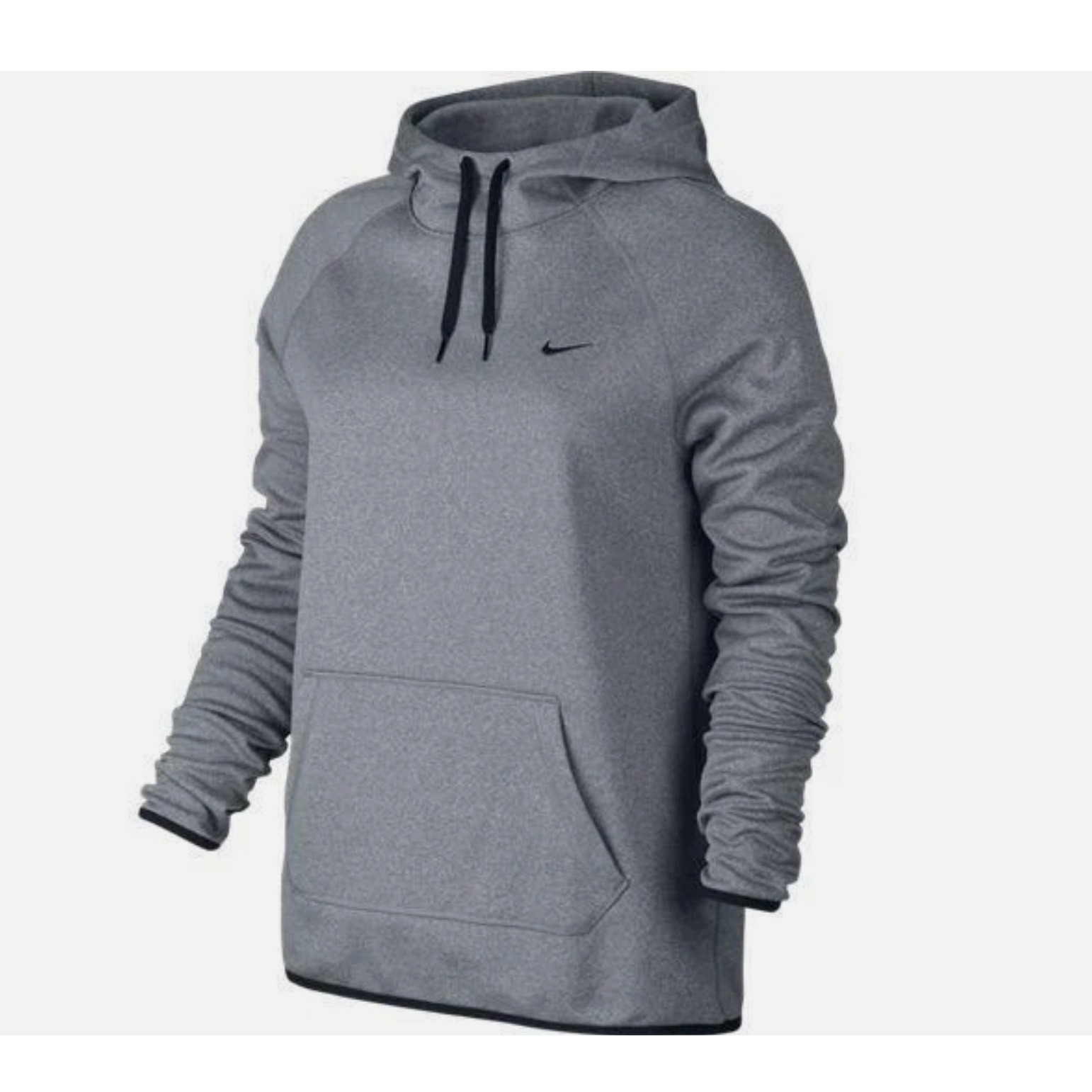 Nike Therma-Fit Womens Medium Gray Heathered Fleece Pullover Hoodie Casual